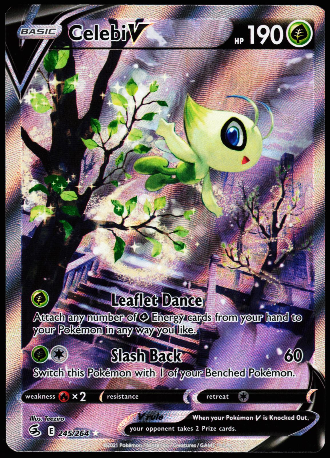 Celebi V 245/264 Ultra Rare Fusion Strike Pokemon Near Mint
